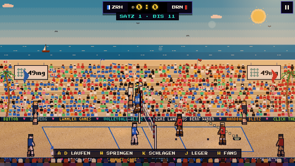 Volleyball Blitz am Strand